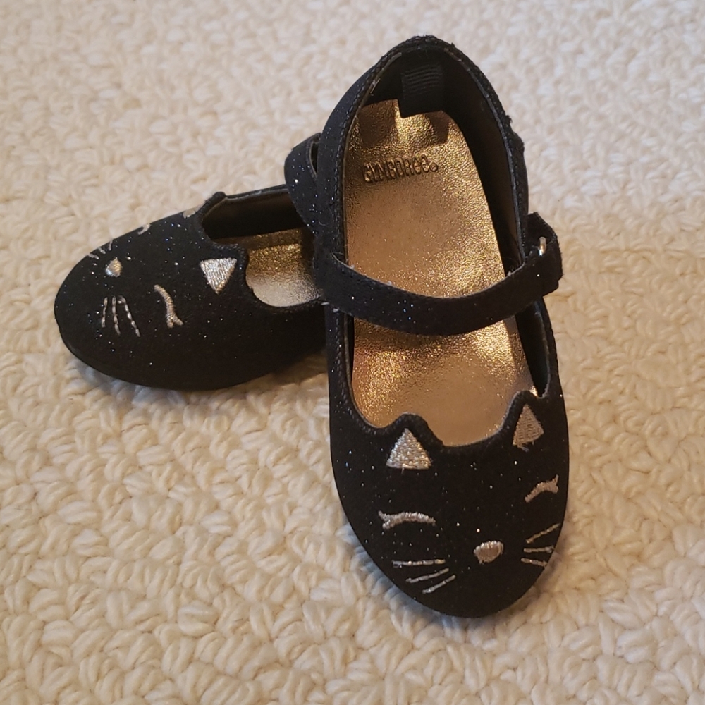 🟠 4/$25 Gymboree Black kitten shoes